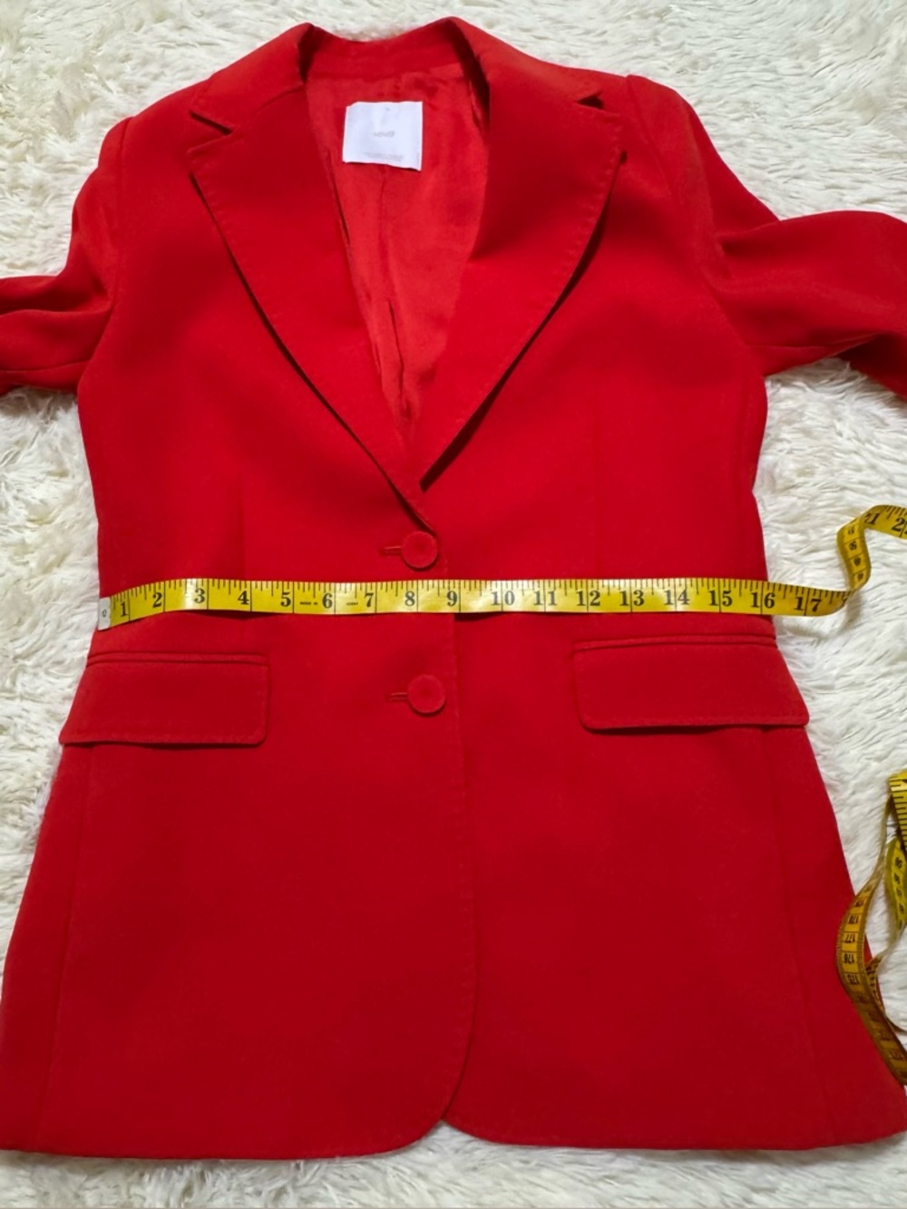 Mango Red Tailored Blazer Jacket Size S Career Office Chic - Picture 9 of 13
